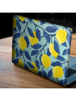 Artikel Artikel Mavi Üzerine Limon Deseni Notebook Sticker