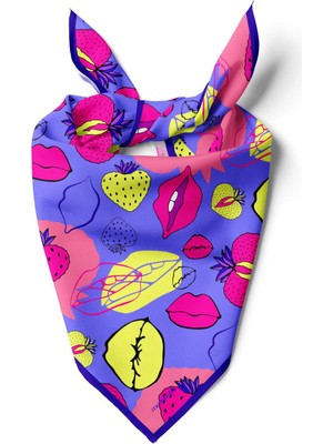 G102 Modabutik Çilek Desenli Bandana