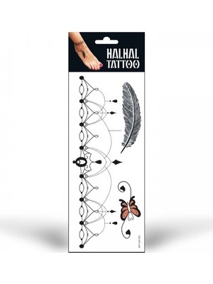 Artikel Halhal Geçici Tattoo -10, Bilek Tattoo, Ayak Tattoo, Geçici Dövme