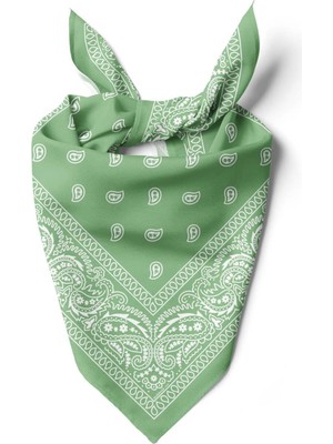E94 Lıght Green Şallı Bandana DG12190