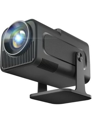 CetKing HY320 Siyah Taşınabilir Sinema Projektörü 4K 1080P Ev Sineması Bluetooth Android Akıllı Projeksiyon Wifi