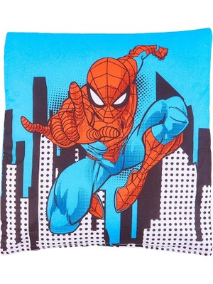 CetKing Lisanslı Spiderman City 40X40 Kırlent Renkli/baskılı