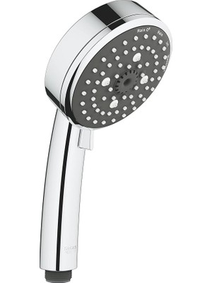 CetKing Vitalio Comfort 100 Quickfix El Duşu, 4 Akışlı, Su Tasarruflu, Kireç Önleyici Sistem, Duş Başlığı, Krom, 26094000