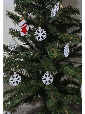 Empressco Renkli Yılbaşı Süsleri, Çorap ve Kar Tanesi Seti, 11 Adet, Şık ve Eğlenceli Dekorasyon