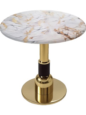 Dockers Gold Yuvarlak Masa  Çap 70CM - (Werzalit, Wermodin ve Allzalit Tabla) - Gold