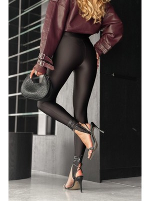 Martcini Kadın Yüksek Bel Topuk Altından Geçmeli Dalgıç Tayt