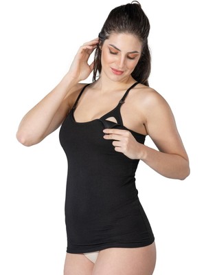 Siyah Mı Emay 1413 Modal Cotton Kaplı Emzirme Atlet
