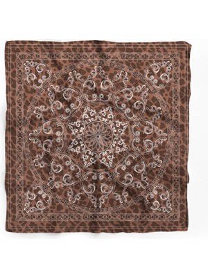 Dscarf Leopar Desen Kadın Fular Bandana