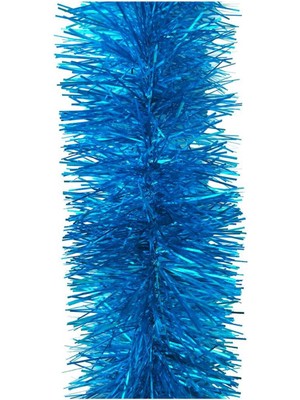 Empressco Açık Mavi Renkli 5 cm Simli Süs Garland, Yılbaşı Dekorasyonu