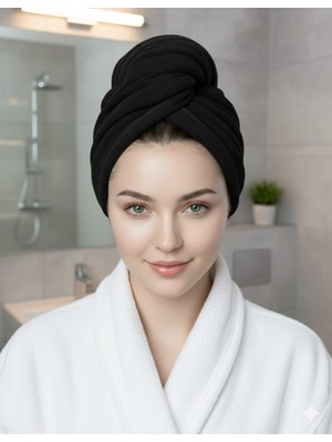 Düğme Lastikli Havlu Bone , Saç Bone ,pamuklu Saç Bone , Bukle Baş Havlusu ,saç Kurutma Bonesi