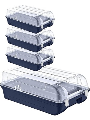 CetKing 4'lü Set Erkek Lacivert Ayakkabı Kutusu