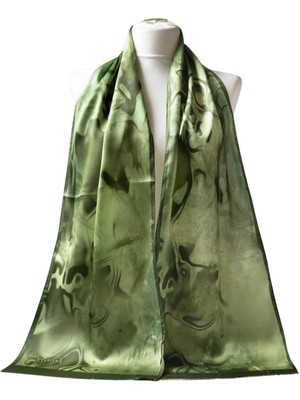 Vissona 100% Silk Head Scarf for Women - 12"x27" / 30 * 170cm Hair Scarves Satin Head Scarf Bandanas Square Silk 8002