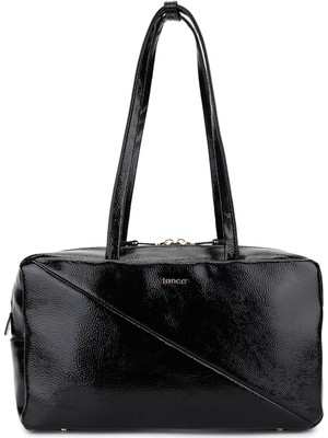 Tamer Tanca Kadın Suni Deri Siyah Kırışık Rugan Kol Çantası 1178 4001 Bn Cnt SK25-26 Sıyah Krsk Rgn