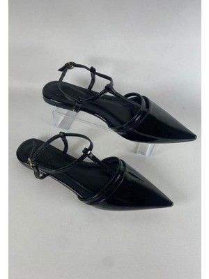 Mareandpanda Canca Siyah Rugan Babet Ayakkabı