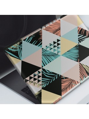 Artikel Artikel Tropikal Yapraklı Üçgensel Desen Notebook Sticker