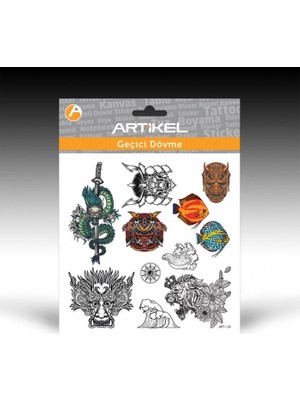 Artikel Artikel ART-124 Geçici Dövme 15,5 x 15,5 cm Geçici Tattoo