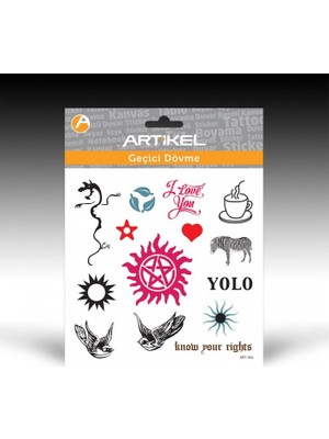 Artikel Artikel ART-066 Geçici Dövme 15,5 x 15,5 cm Geçici Tattoo