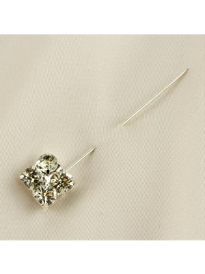 Kare Taşlı Eşarp Iğnesi