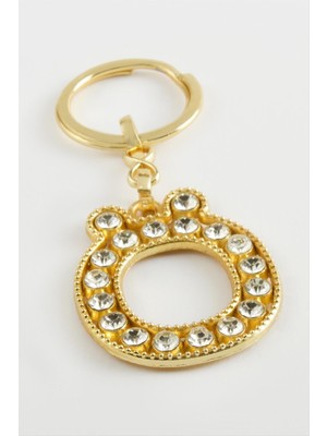 Miray Life Sarı Renkli Taşlı Harf Anahtarlık