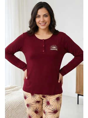 Morro Konforlu ve Şık Kadın Uzun Kollu Viskon Kadın Pijama Takımı