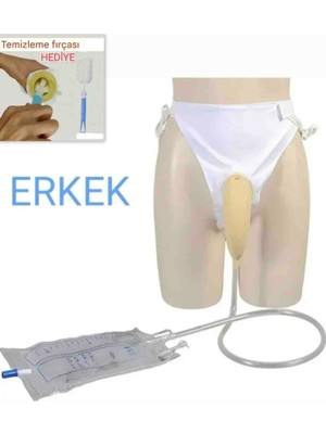 BBS Külotlu Idrar Toplayıcı Aparat – 2000 ml Taşınabilir Hasta ve Yaşlı Bakım Torbası Erkek