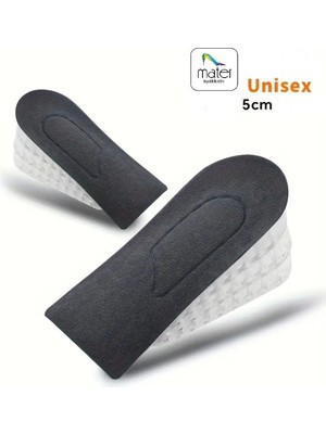 Unisex 36-42 Beden 7 cm Boy Uzatma Tabanlığı, Yumuşak Silikon Topuk Yastığı