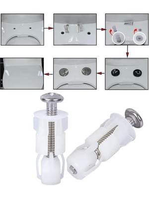 CetKing I T R A Kale S E Rel Uyumlu Yavaş Kapanan Klozet Kapak Montaj Takozu Klozet Kapak Montaj Dübeli 2'li