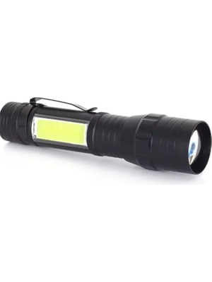 CetKing 518 Şarjlı 18650 Pilli Ledli El Feneri