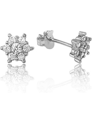 Noip 925 Ayar Gümüş Çiçek Çivili Küpe EA1160110 (944944)