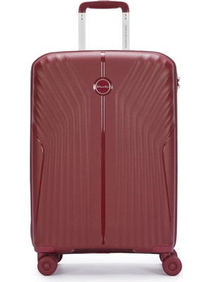 United Colors Of Benetton Ultra Hafif Polipropilen Orta Boy Valiz Bordo