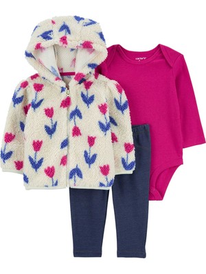 Carter's Kız Bebek Hırkalı Set 3'lü Paket