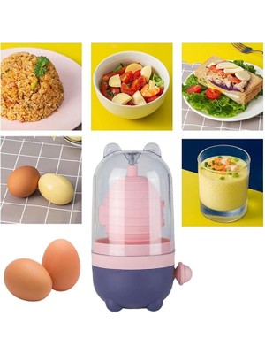 CetKing Yumurta Spinner Scrambler Haşlanmış, Manuel Yumurta Çalkalayıcılar, Silikon Çırpıcı Yumurta Sarısı Karıştırıcı, Çekme Ipli, Mutfak Pişirme Için Yumurta Homojenizatörü