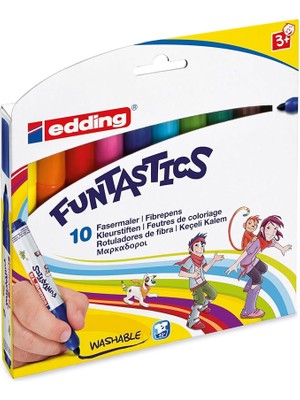 CetKing 14 Funtastıcs Çocuklar Için Kalın Uçlu Keçeli Kalem 10'lu Set - 2-3 mm Yuvarlak Uç