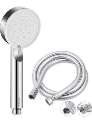 CetKing Turbo Yüksek Basınçlı Duş Seti - Su Tasarruflu Masaj Başlığı ve Pvc Banyo Hortumu ile (Renk Asortidir)