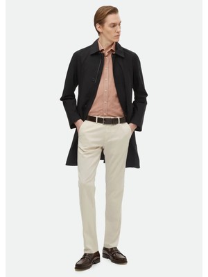 Ramsey Ekru Düz Dokuma Regular Fit Casual Pantolon