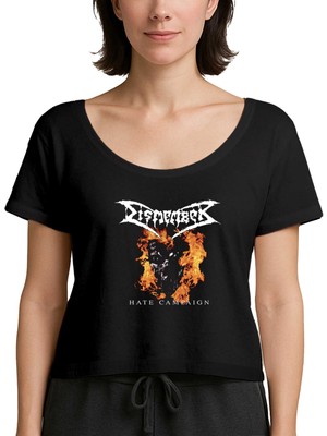 Z zepplin Dismember Hate Campaign Siyah Kadın Tişört