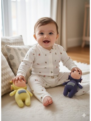 Şimo Butik Bebek Tulum 0-9 Ay Rahat Nefes Alan Çıtçıtlı  %100 Saf Pamuk Yumuşacık Anti Alerjik Çiçekli