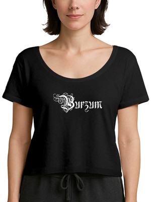 Z zepplin Burzum Design Logo Siyah Kadın Tişört