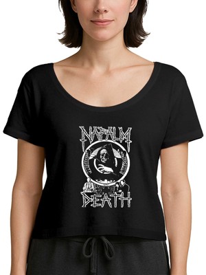 Z zepplin Napalm Death Smear Campaign Siyah Kadın Tişört
