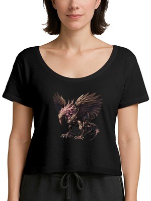 Z zepplin Phoenix Mythology Creature Siyah Kadın Tişört