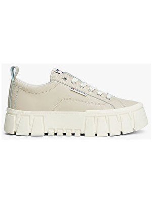 Tommy Hilfiger Tj Vulc Leather Kadın Platform Topuklu Sneaker