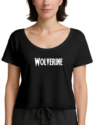 Z zepplin Wolverine Text White Siyah Kadın Tişört