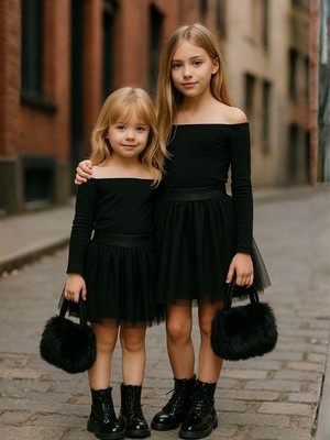 Zekids Kız Çocuk Beli Lastikli Tütü Etek