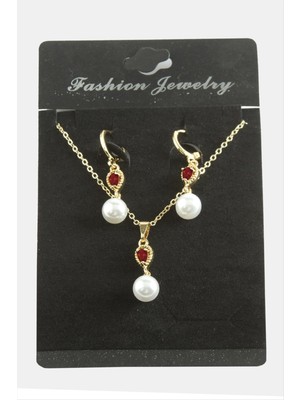 Damla Inci Zirkon Taşlı Set Kolye