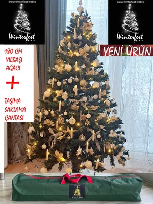 Empressco 180 cm 600 Dal Yılbaşı Ağacı Taşıma Çantası ve Hediye, Yeşil Renkli, Pratik Kullanım