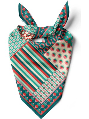 H43 Retro Desenli  Bandana DG12079