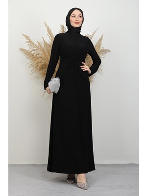 Gözde Penye Elbise Siyah