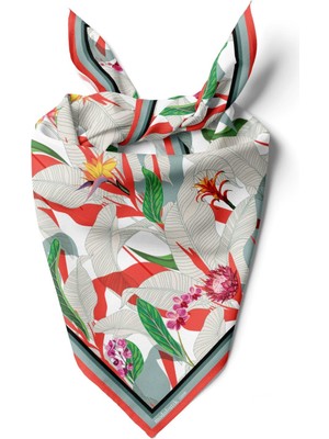 D85 Tropıc Çiçekli Bandana DG12098