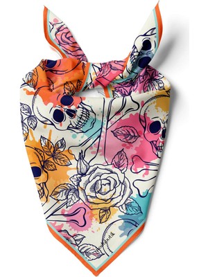 A19 Modabutik Renkli Kurukafalı Bandana