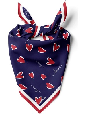 Y32 Modabutik Kalp Desenli Bandana
